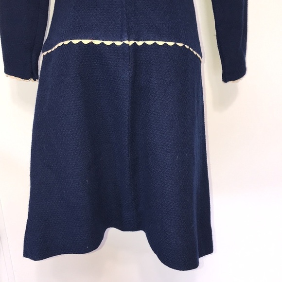 Vintage Sherbet Originals Wool Pleated Midi Dress Blue Size Medium - Picture 5 of 8